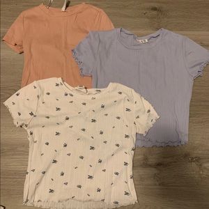young women knit tees bundle size S and M